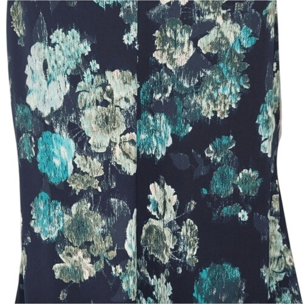 GNW Blue Floral Sleeveless Cowl Neck Top - Picture 5 of 7